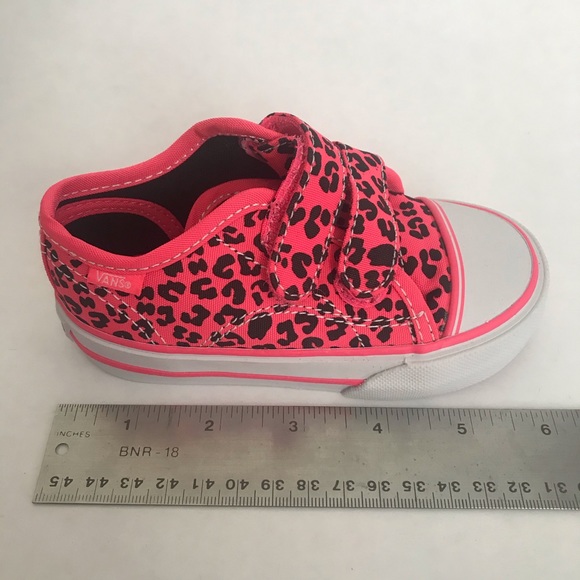 Vans Hot Pink Leopard Print Toddler Shoes - Picture 6 of 7